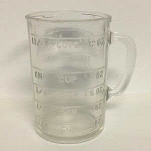 Vtg Pamco Glass 1 .5 Cup Dry Measuring Cup (No Chopper/No Spout)